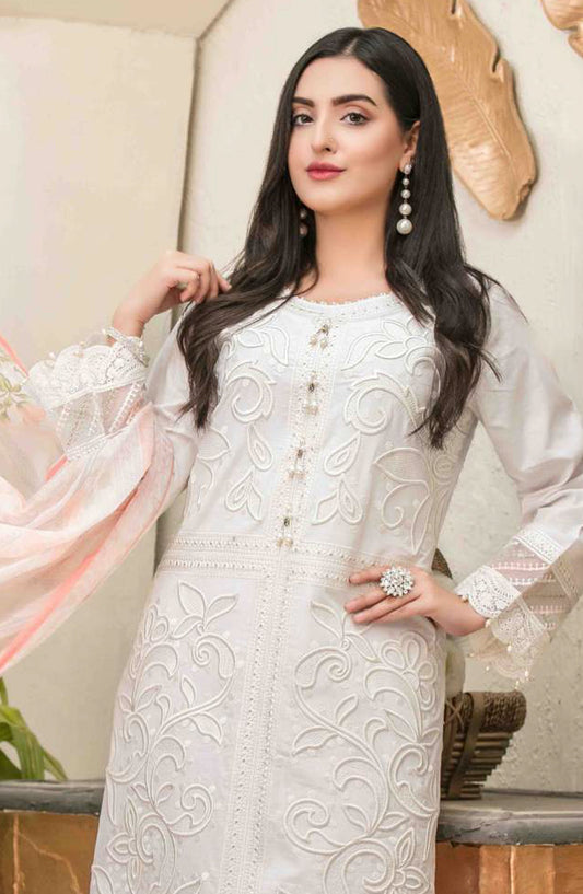 Tawakkal Fabric Parian Dream Embroidered Cotton Unstitched 3 Piece Suit - D-6823 - TF25PRD - Light Pink - Festive Collection