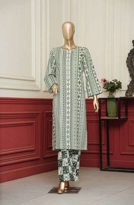Travel Time Amna Khadija Printed Cambric Stitched 2 Piece Co-ord Set - AKTT-05 - AM26KTT - Green - Summer Collection