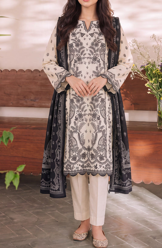VS Daman Exclusive Printed Cambric Unstitched 3 Piece Suit - D-953 - VS26MB - Fawn - Summer Collection