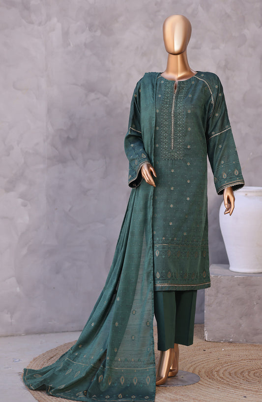 Valencia by HZ Textile Embroidered Lawn Unstitched 3 Piece Suit - D-09 - HZ26VCI - Green - Summer Collection