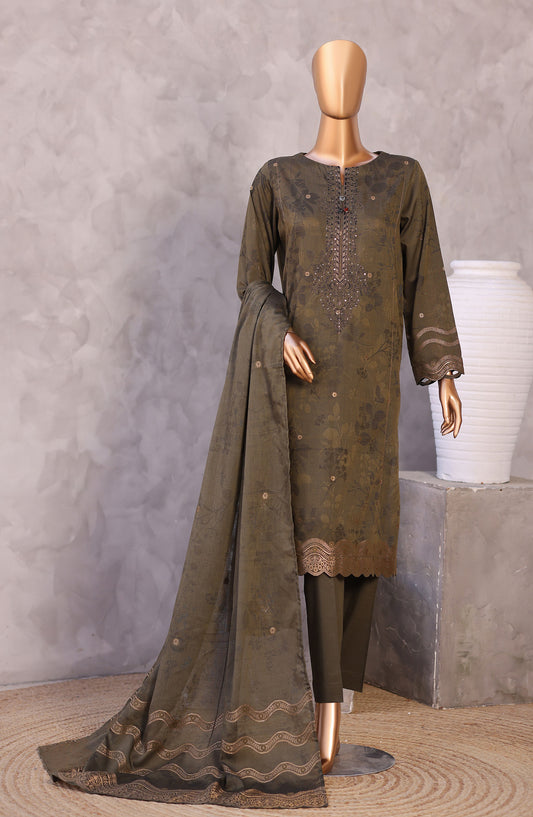 Valencia by HZ Textile Embroidered Lawn Unstitched 3 Piece Suit - D-06 - HZ26VCI - Green - Summer Collection