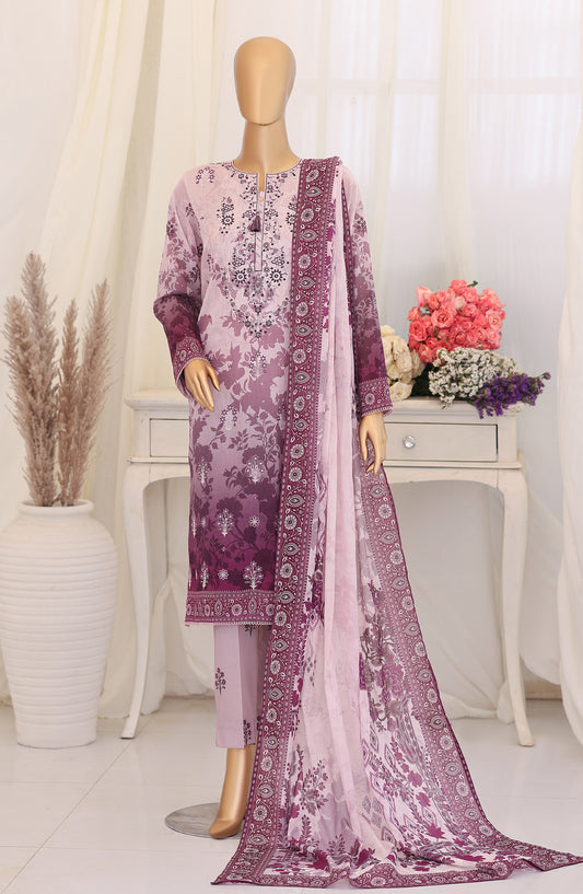 Virsa by HZ Embroidered Lawn Unstitched 3 Piece Suit - D-01 - HZ26VRSA - Purple - Summer Collection