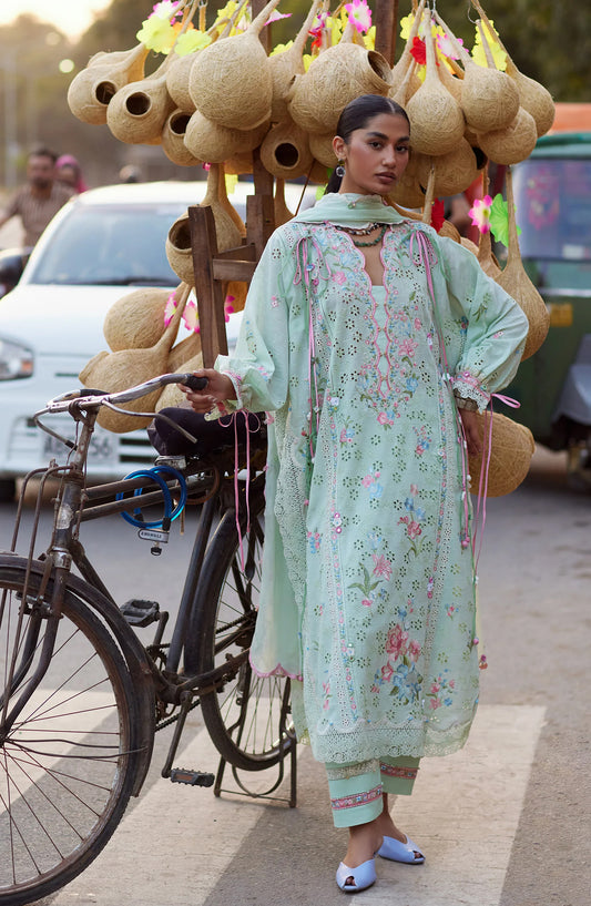 Wild Flower by Zaha Embroidered Lawn Unstitched 3 Piece Suit - ZF26-12 - ZAH26WL - Ferozi - Summer Festive Collection