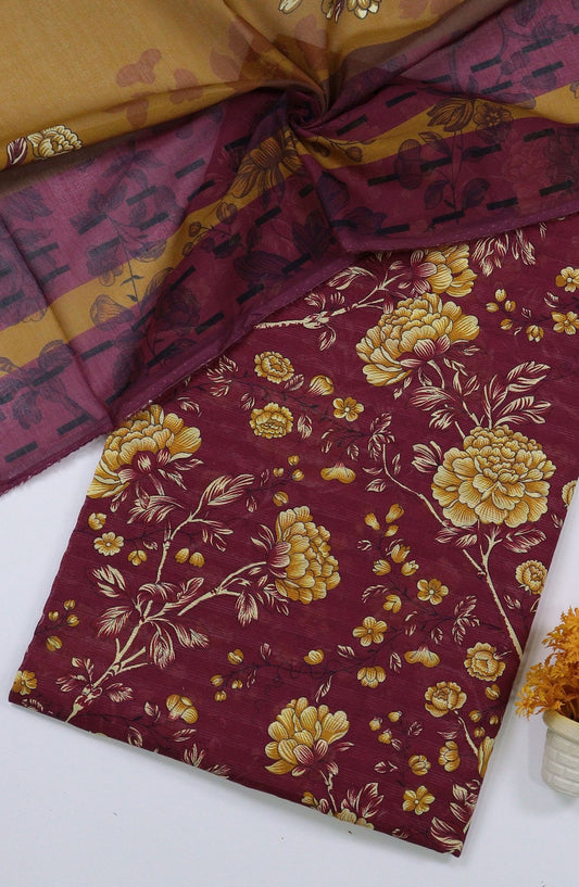 Ayra by Amna Khadija Printed Lawn Unstitched 3 Piece Suit - D-05 - AM25AYRA - Red - Summer Collection