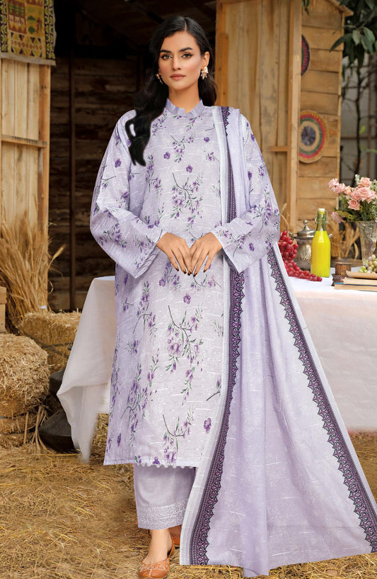 Zanera by Johra Printed Lawn Unstitched 3 Piece Suit - JH-1412 - JH25ZANR - Purple - Casual Collection
