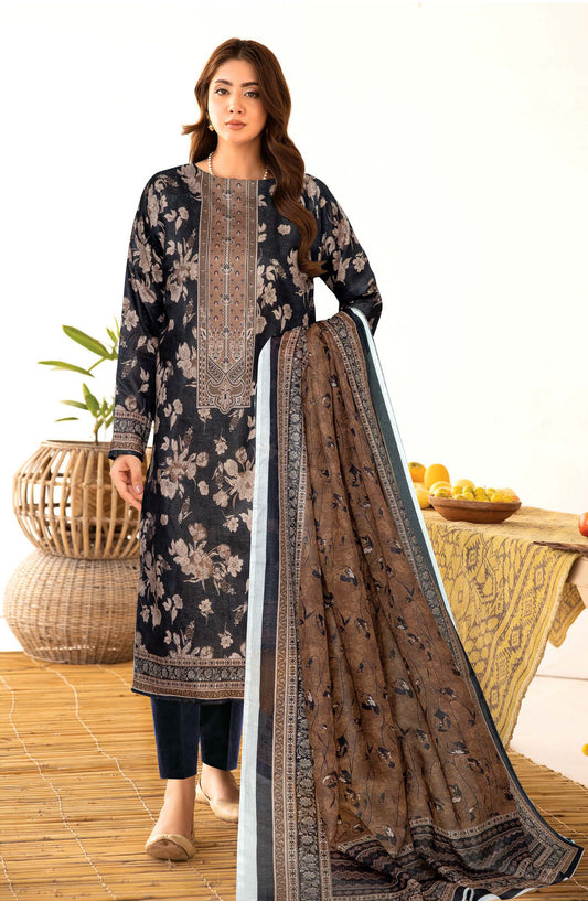 Zanera by Johra Printed Lawn Unstitched 3 Piece Suit - JH-1410 - JH25ZANR - Black - Casual Collection