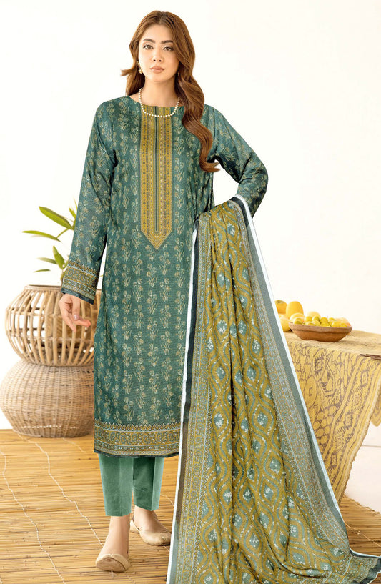 Zanera by Johra Printed Lawn Unstitched 3 Piece Suit - JH-1407 - JH25ZANR - Green - Casual Collection