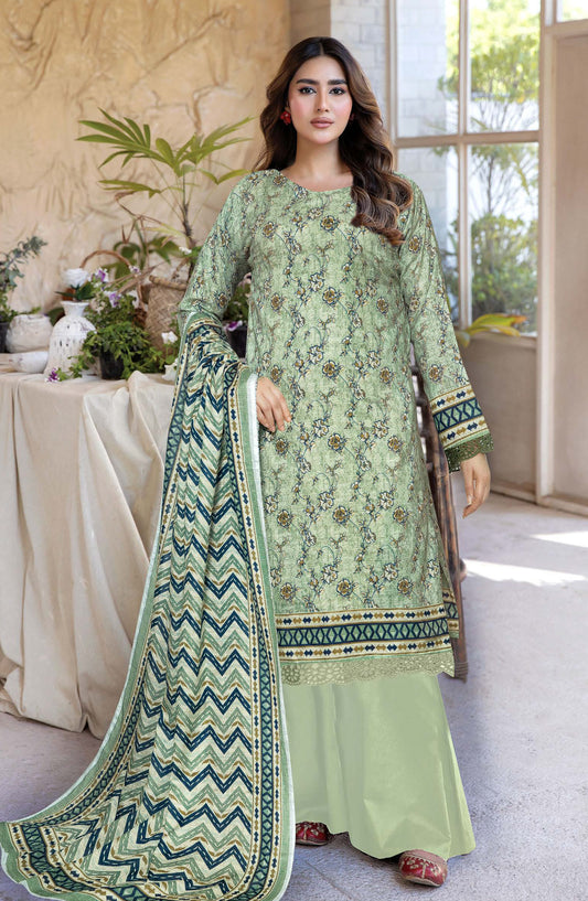 Zara by Johra Printed Lawn Unstitched 3 Piece Suit - JH-1490 - JH25ZARA - Green - Casual Collection