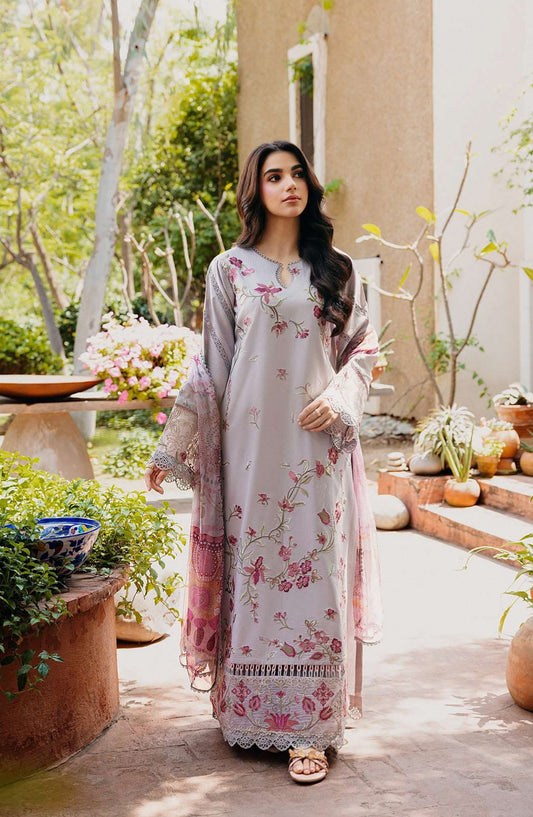 Zync by Florent Embroidered Lawn Unstitched 3 Piece Suit - FZ-1A - FL26FCZ - Purple - Summer Collection