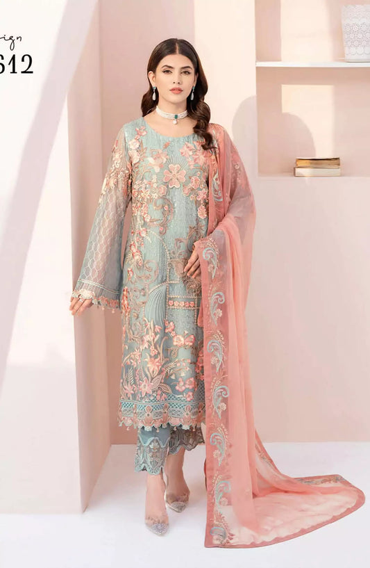 Ramsha Chevron Luxury Chiffon Collection Vol 06 - A 612