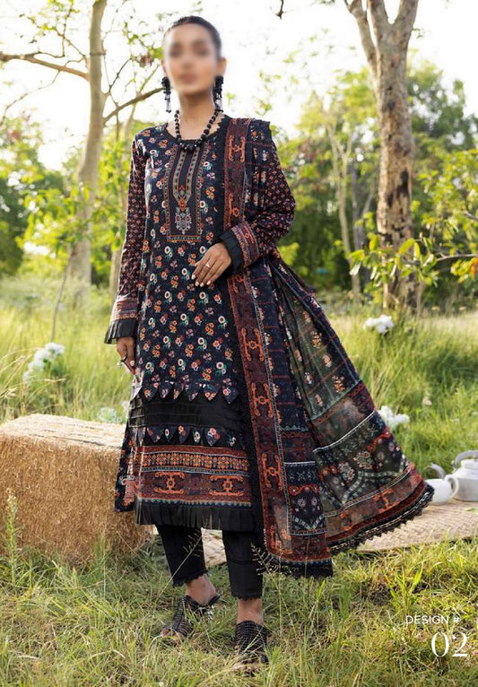 Design 02 ANUM DIGITAL PRINTED LAWN  Collection Vol 03