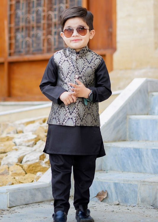 Black Waistcoat Suit - WKS 016