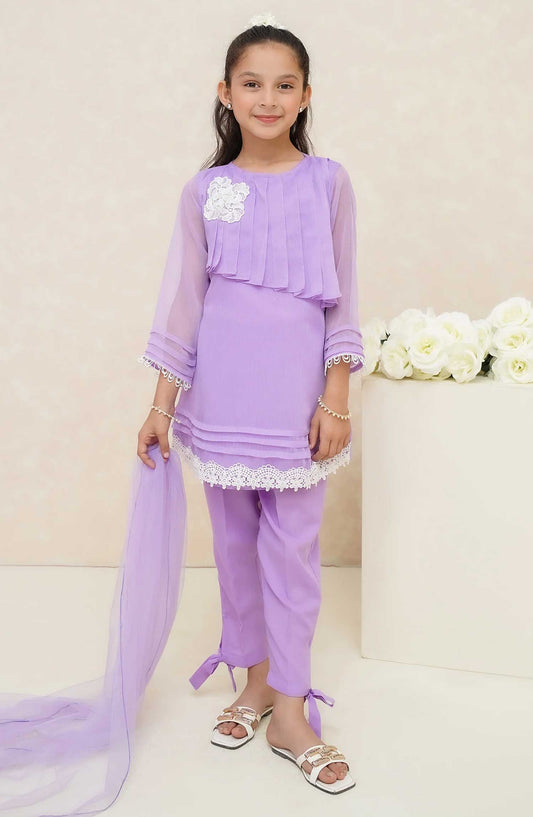 Modest Embroidered Chiffon Stitched 2 Piece - Abeer - MD25F - Festive Collection