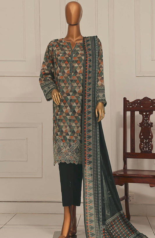 Asasa by HZ Textile Embroidered Lawn Unstitched 3 Piece Suit - AEL-259 - HZ25ASSL - Green - Summer Collection