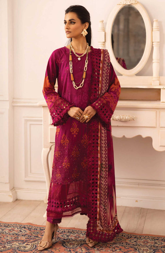 Aafreen by Riaz Arts Chikankari Lawn Unstitched 3 Piece - AF-181 - RA25AC - Hot Pink - Summer Collection