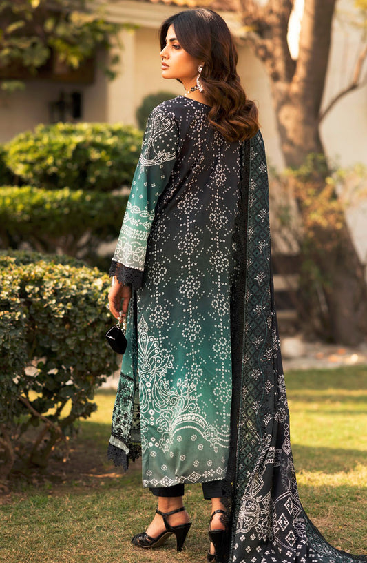 Aafreen Chunnri by Riaz Arts Embroidered Lawn Unstitched 3 Piece Suit - AF-201 - RA25ACL - Blue - Summer Collection