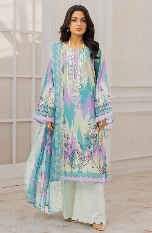Aafreen by Riaz Arts Embroidered Lawn Unstitched 3 Piece Suit - AF-216 - RA25AELCT - Off White - Summer Collection