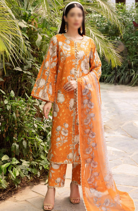 Sheen Prints By Alizeh Vol 02 - AF-PL-6025-Sunflower