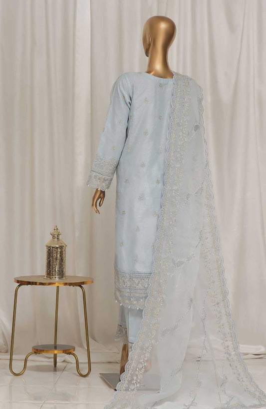 Sadabahar Embroidered Organza Suits Stitched 3 Piece AG 28 A Light Blue Festive Collection