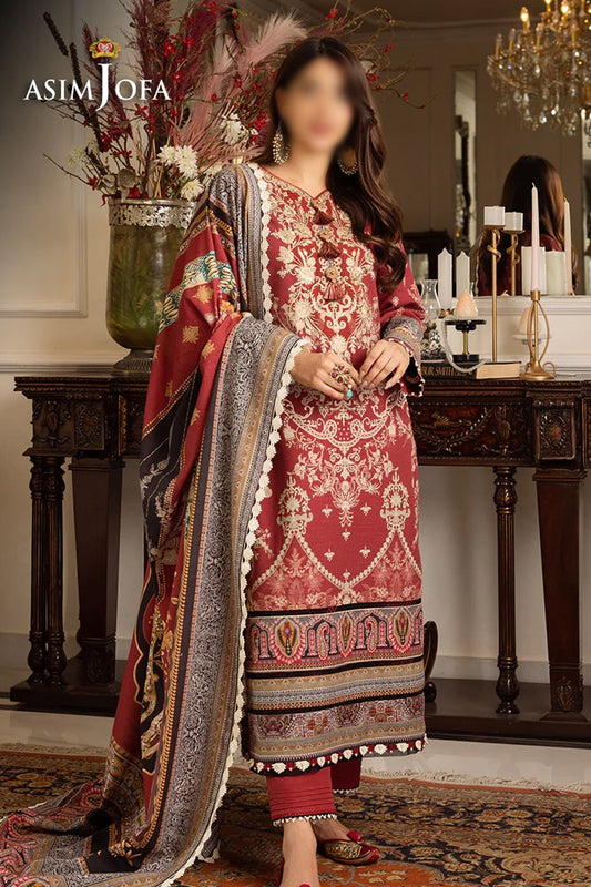 Asim Jofa Aira and Asra Winter Shawl Collection - AJIW-02