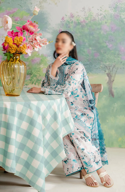 Afrozeh The Floral Charm Unstitched Lawn Collection 2024 - AL-24-V1-05 CASHMERE
