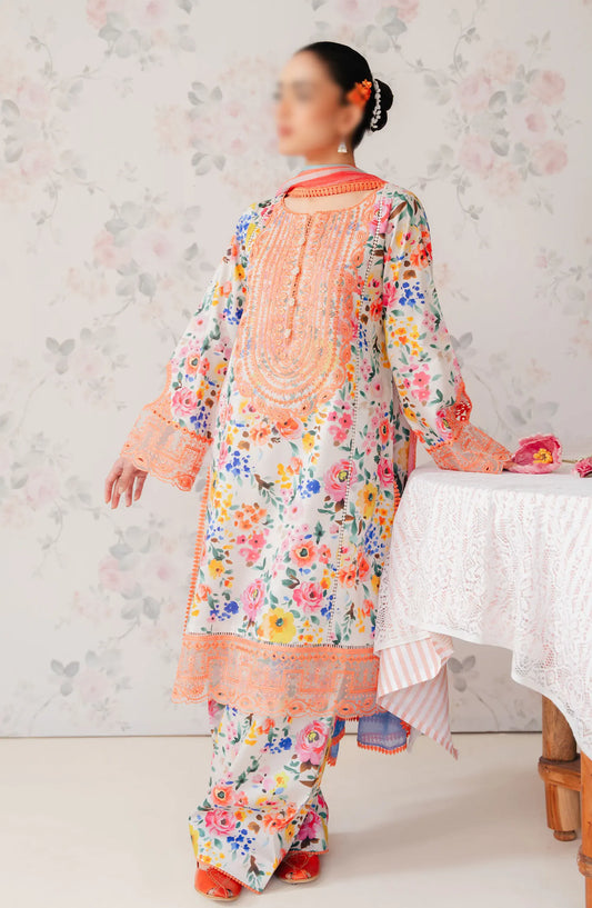 Afrozeh The Floral Charm Unstitched Lawn Collection 2024 - AL-24-V1-06 SUNDANCE