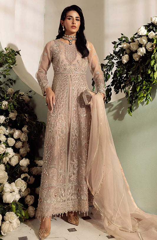 Allys Embroidered Stitched 3 Piece - AL-3659 - Peach - Festive Collection