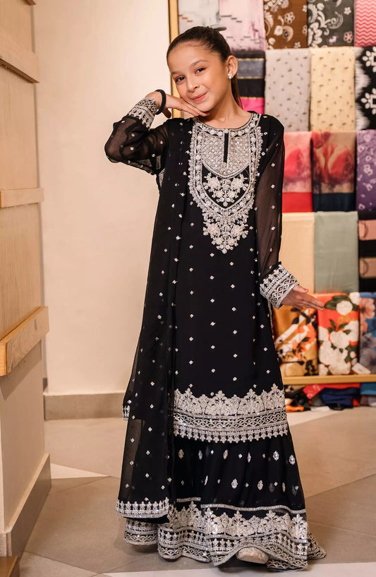 Mehndi Moments Kids Stitched Festive Collection - AL 3837 Black