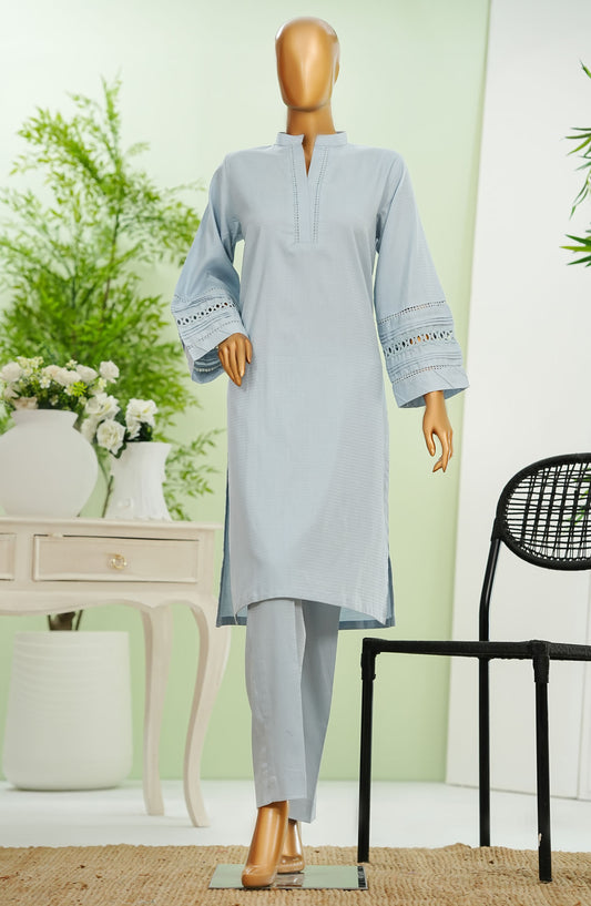 Maahe by Amna Khadija Embroidered Cotton Jacquard Stitched 2 Piece Suit - AM25MLPSD5 - MLPS-19 - Blue - Casual Collection