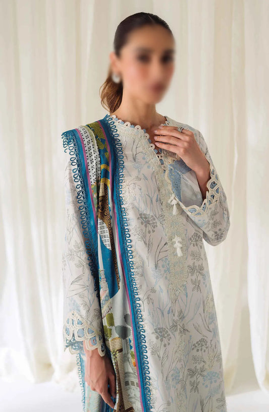 Qalamkar QPrints Lawn Collection 2024 - AR 05 FLORINE