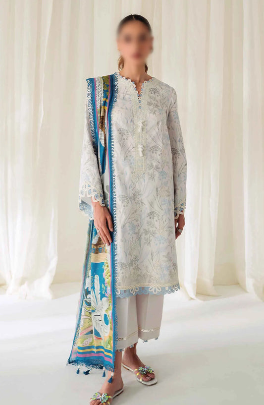 Qalamkar QPrints Lawn Collection 2024 - AR 05 FLORINE