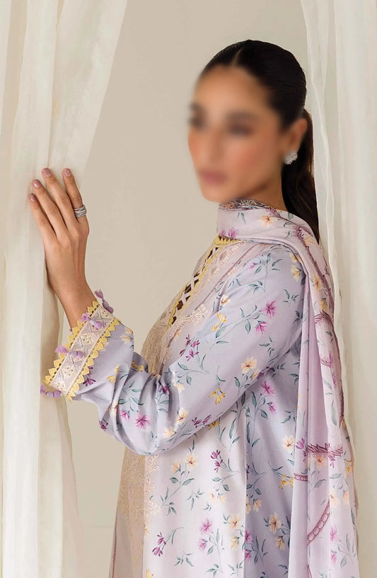 Qalamkar QPrints Lawn Collection 2024 - AR 06 ORANE