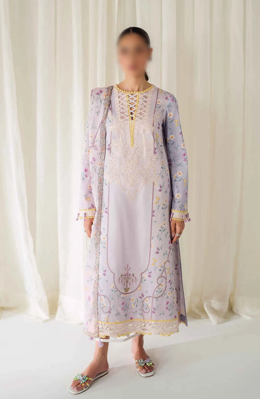 Qalamkar QPrints Lawn Collection 2024 - AR 06 ORANE