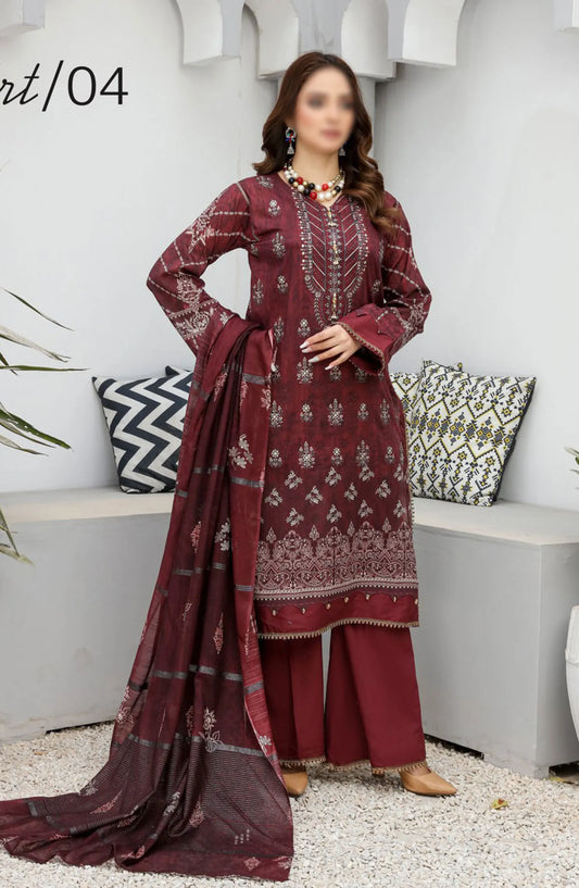 Dil E Momin Digital Print and Emb Lawn Collection Vol 05 - ART 04