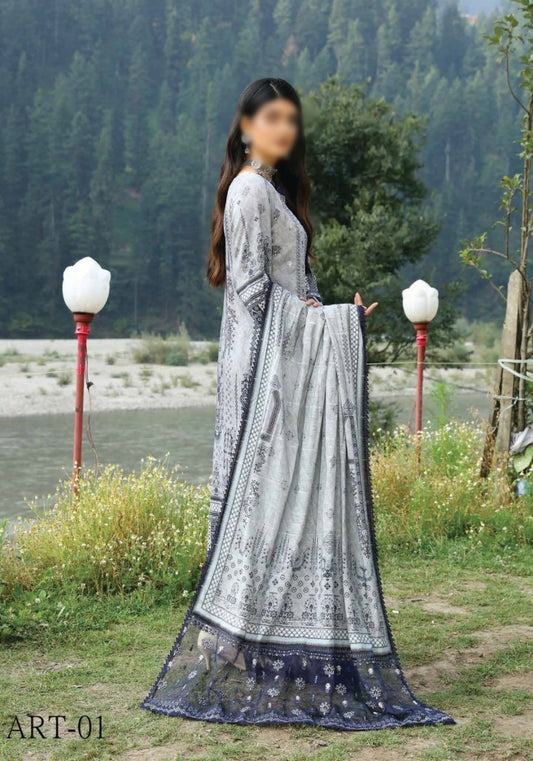 Dil-E-Momin Abishas Digital Print & Embroidered Viscose Collection Vol 06 - ART 01