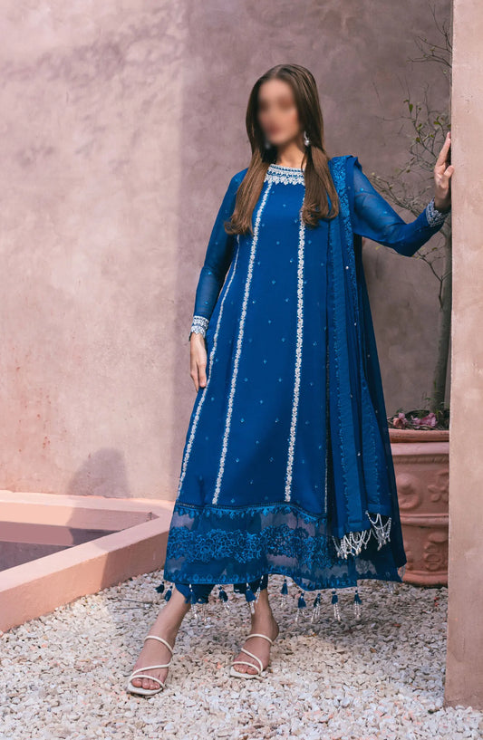 Azure - Ensembles - Festive Embroidered 3Pc Collection 2024 - AS 116 Radiant Sky