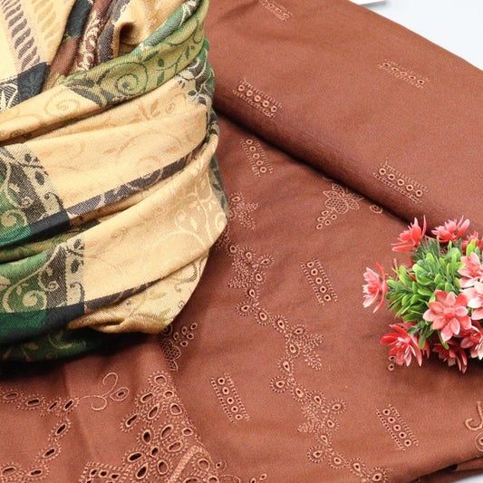 Aalishan Unstitched Dhanak Laserkari Collection - AUD 01