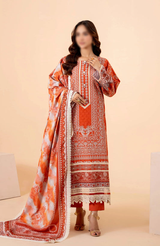 Mausummery Winter Unstitched Collection Vol 01 - Azalea