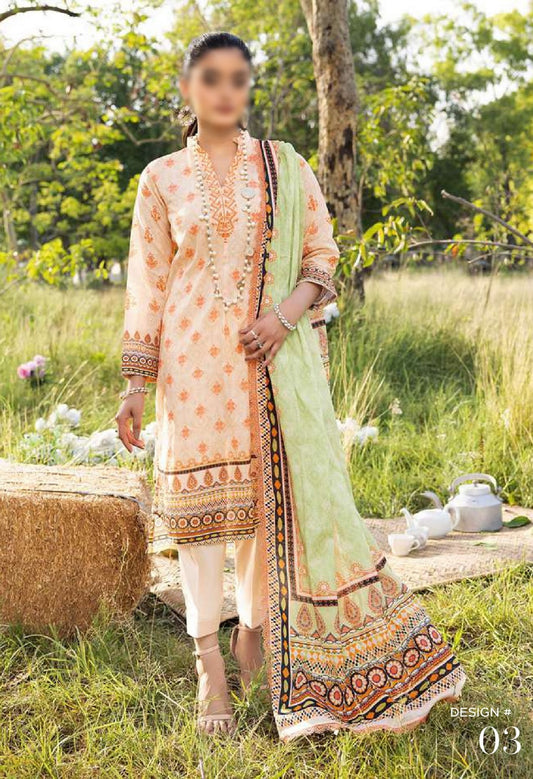 Design 03 ANUM DIGITAL PRINTED LAWN  Collection Vol 03