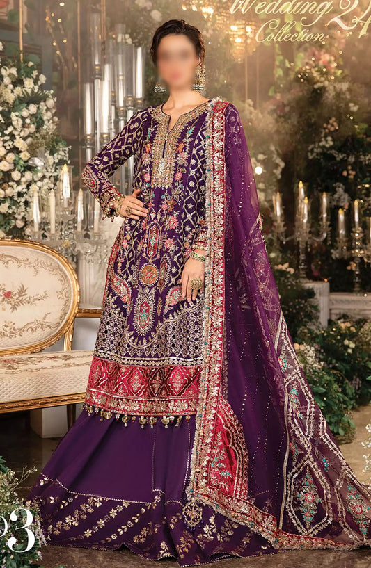 Maria B Unstitched Mbroidered Wedding Edit 2024 - BD-2903