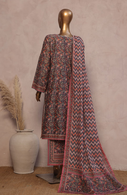 Bin Saeed Embroidered Lawn Stitched 3 Piece Suit - D-13 - BS25REL - Purple - Summer Collection