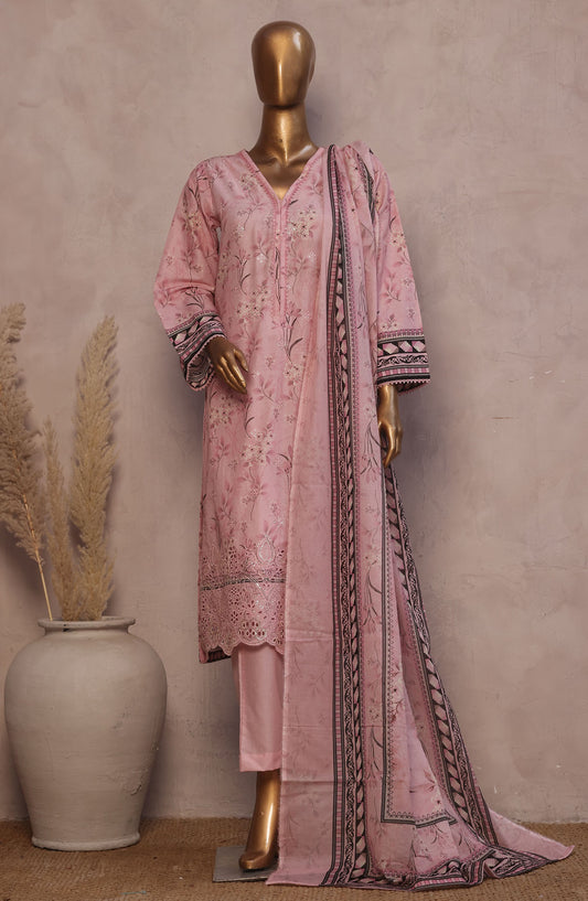 Bin Saeed Embroidered Lawn Stitched 3 Piece Suit - D-10 - BS25REL - Purple - Summer Collection