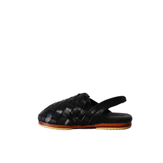 Handwoven Leather Mules For Kids