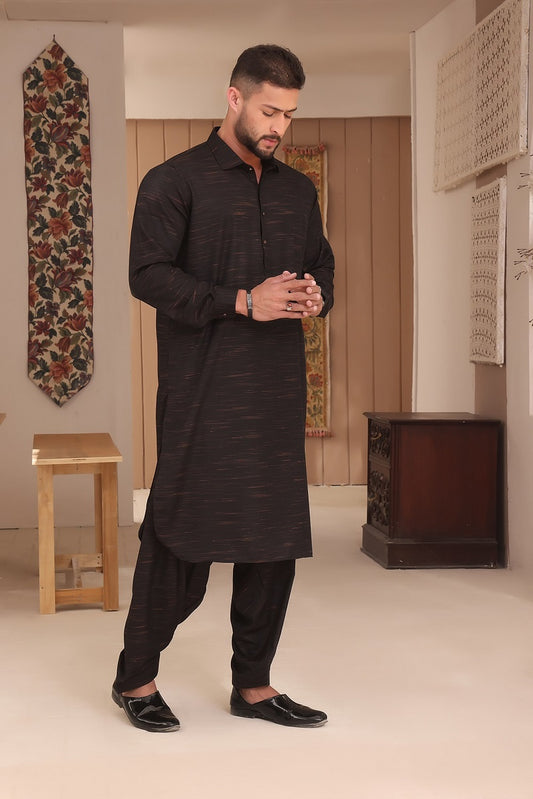 Black Chaser TGM Kameez Shalwar Suit Eid Collection