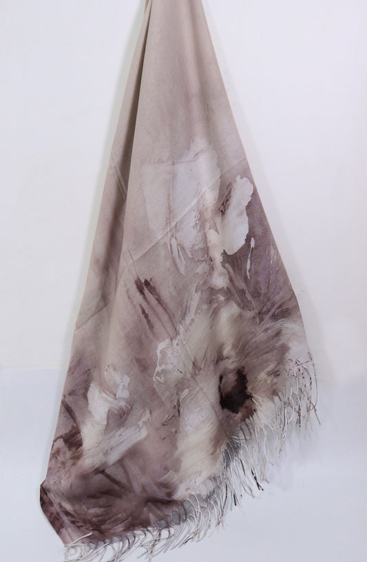 Amna Khadija Premium Twill Jacquard Stole - Design-05 - AM25OLT - Dust - Summer Collection