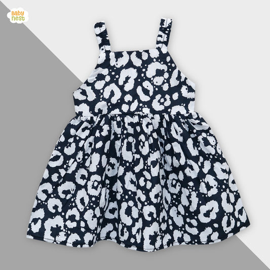 Baby Frock Black & White -BNBSF-473