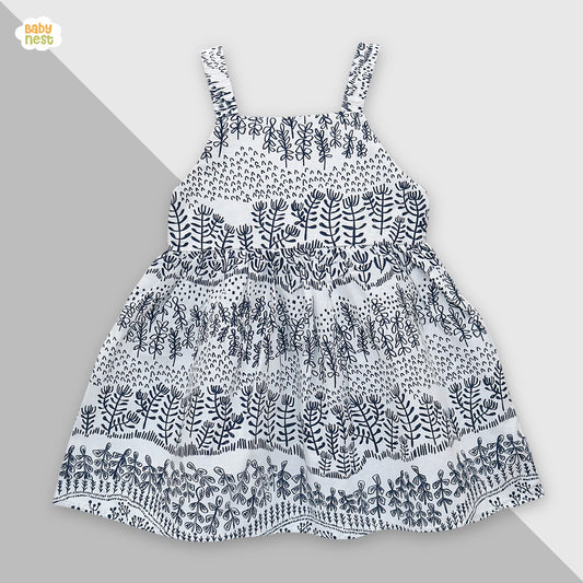 Baby Frock Black & White -BNBSF-478