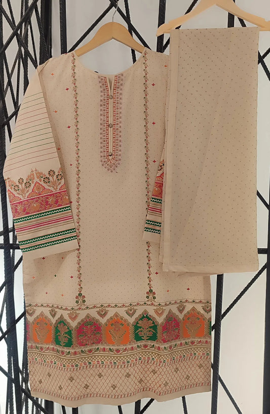 Golden Elegance 3 pc pret wear collection by Amna Khadija - BP 01