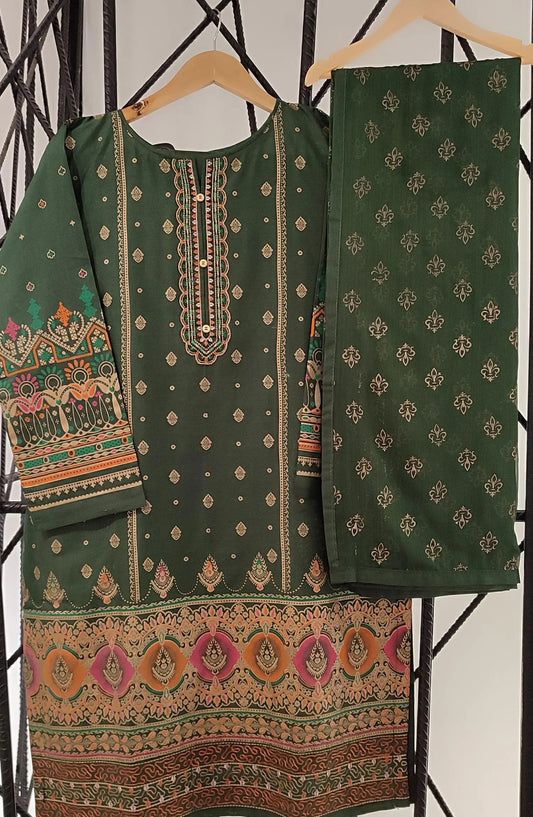 Golden Elegance 3 pc pret wear collection by Amna Khadija - BP 08