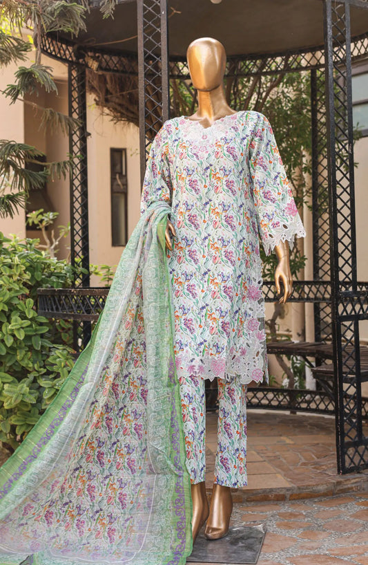 Bin Saeed Cutwork Kari Fancy & Chiffon Dupatta Collection Vol 2 - BSCKF-08